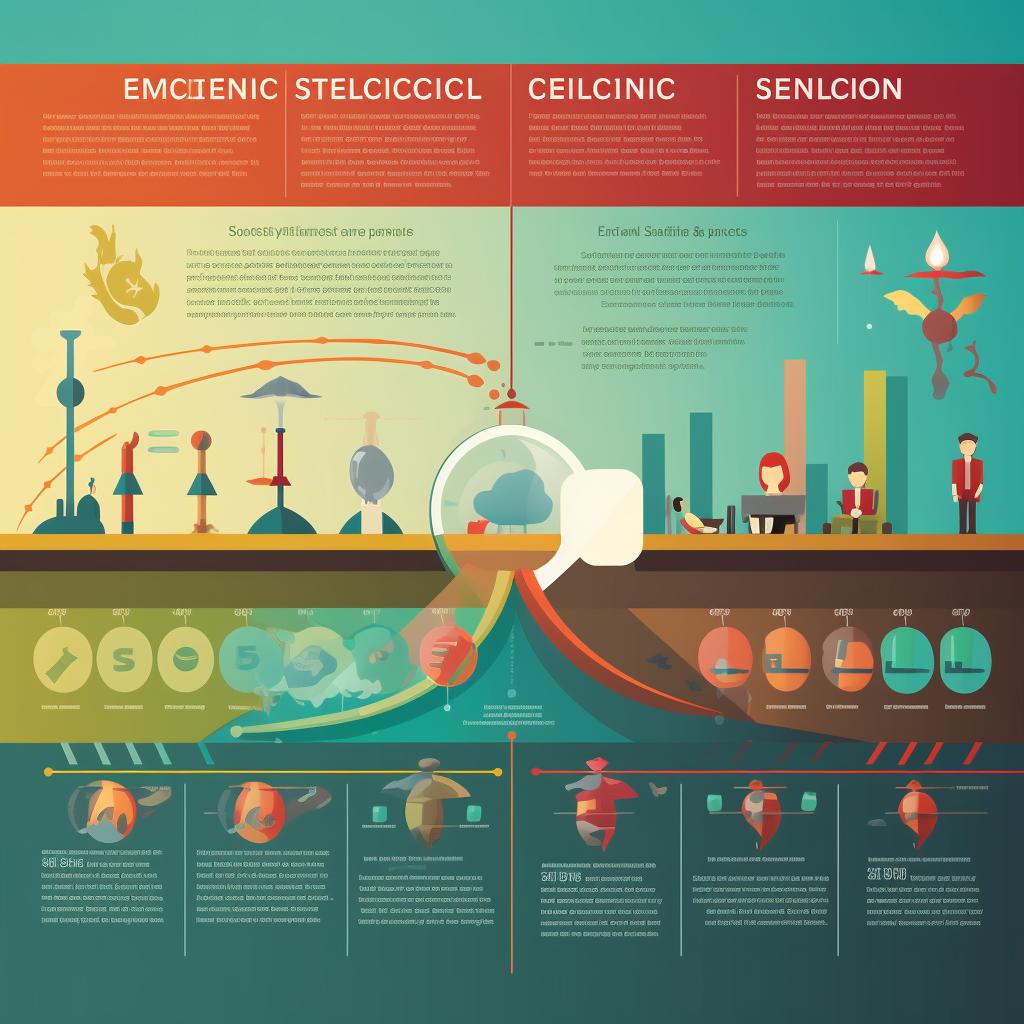 A four-year timeline with the first half labeled 'Sciences & Preclinical Instruction' and the second half labeled 'Clinical Education'